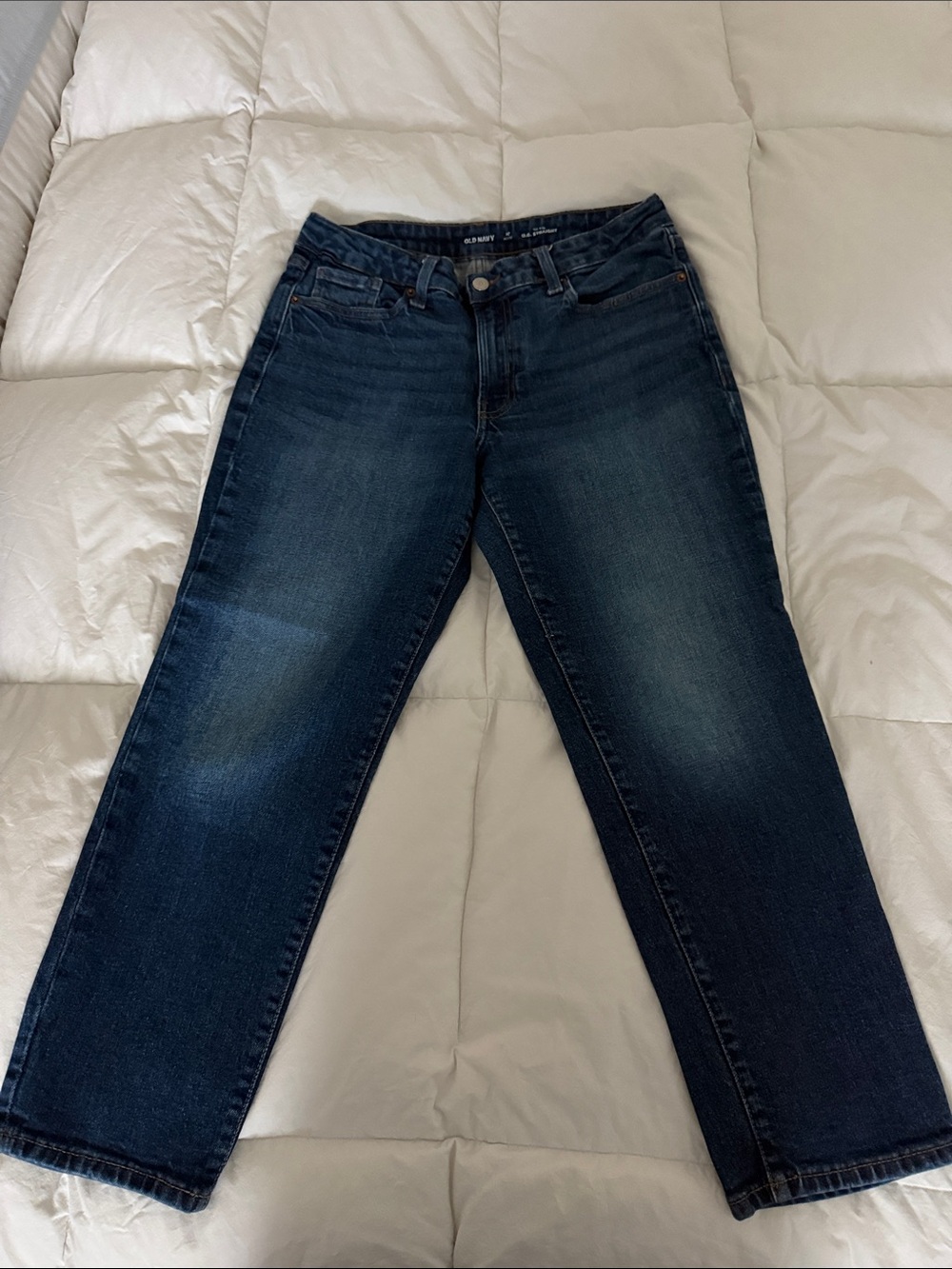 Old Navy Dark Wash Mid-rise O.G. Straight Leg Jeans